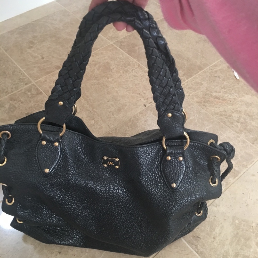Michael Kors Black pebble leather bag tote